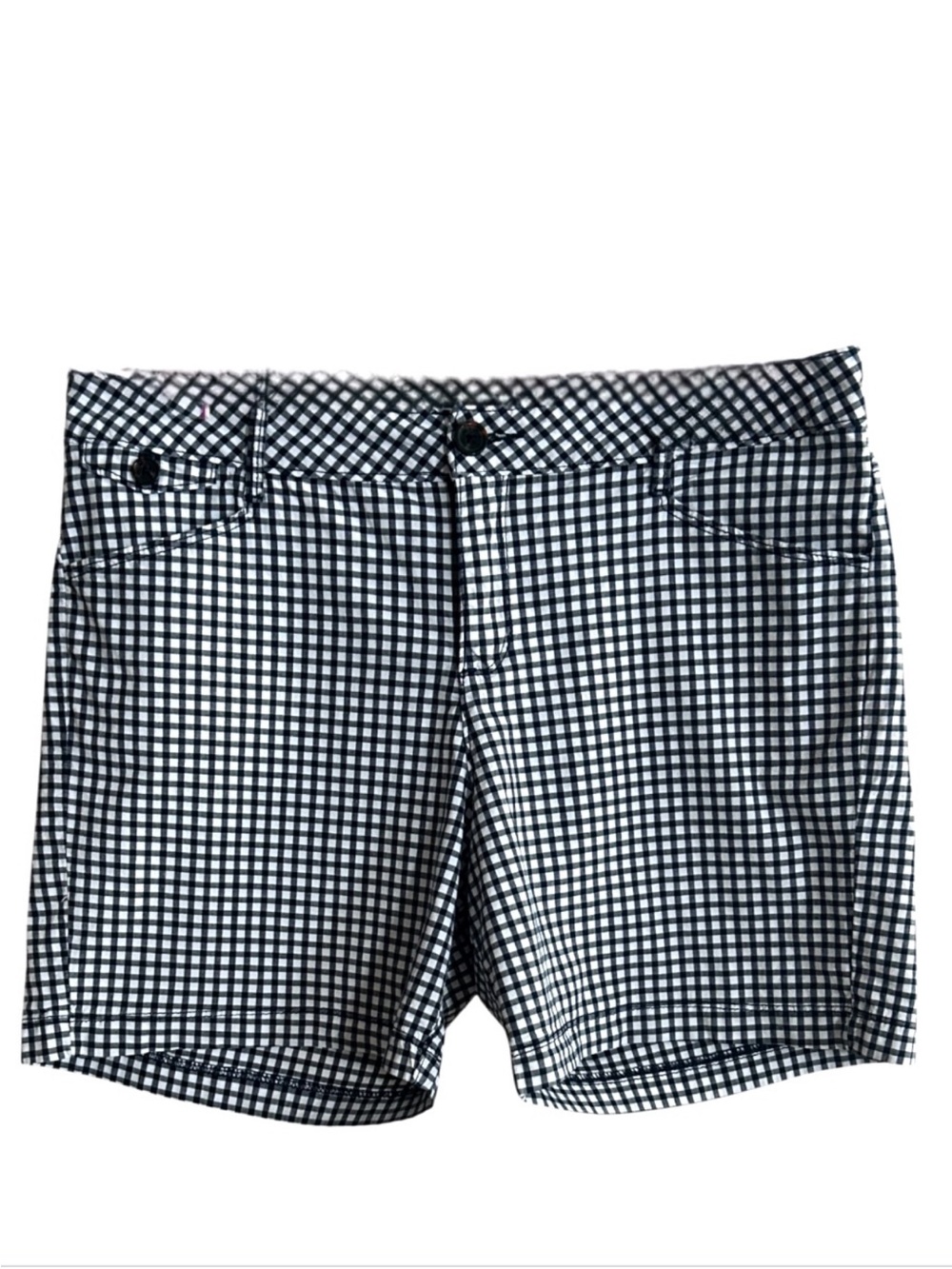 Lee Natural Fit Gingham Chino Shorts Black and White Sz.12M